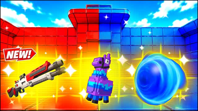 RED VS BLUE BINOCULAR VIEW 🔴🔵 — Fortnite Creative map cover art
