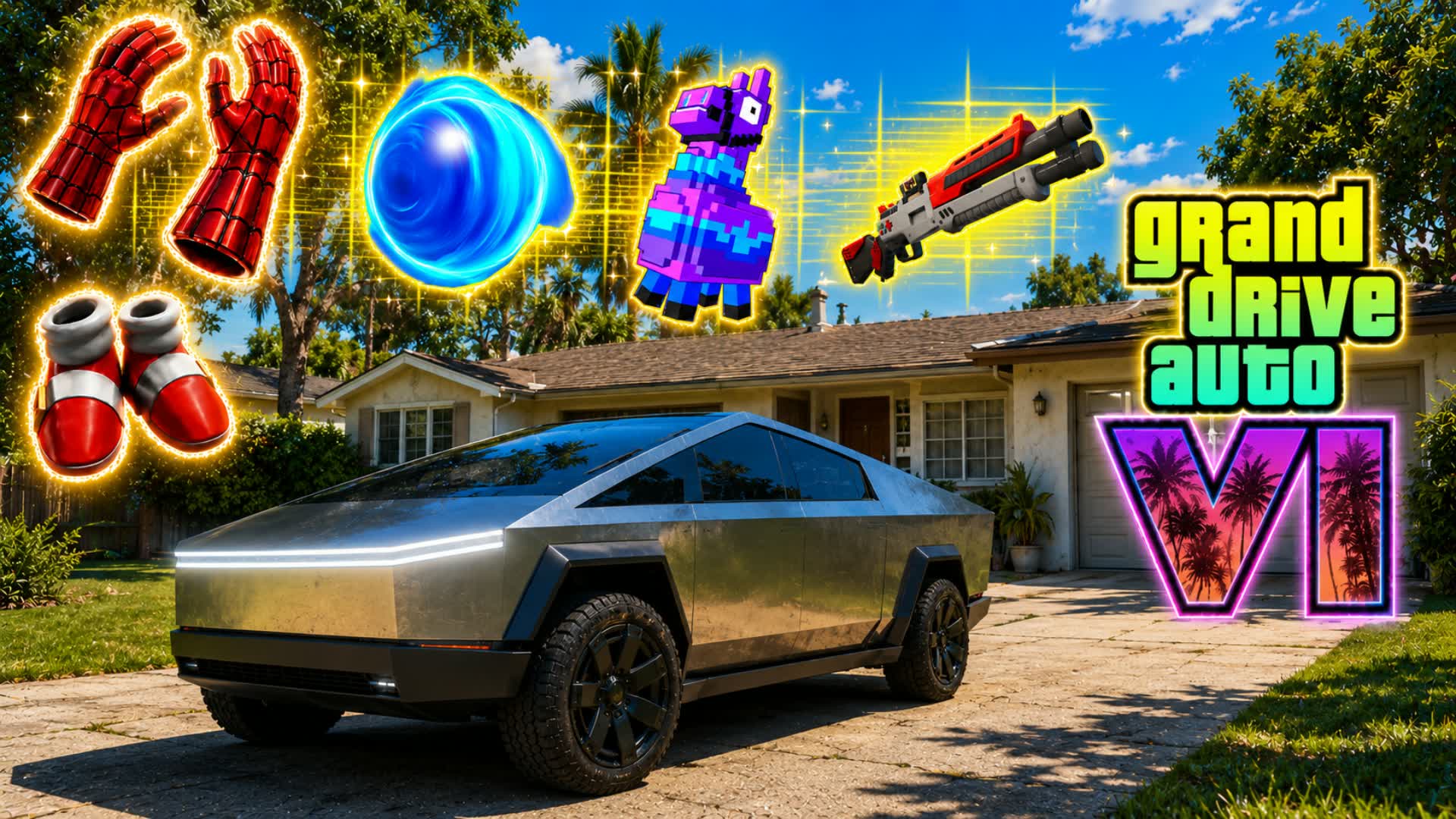 ][][SPIDER GRAND DRIVE AUTO 6 VI ][][[]! — Fortnite Creative map
