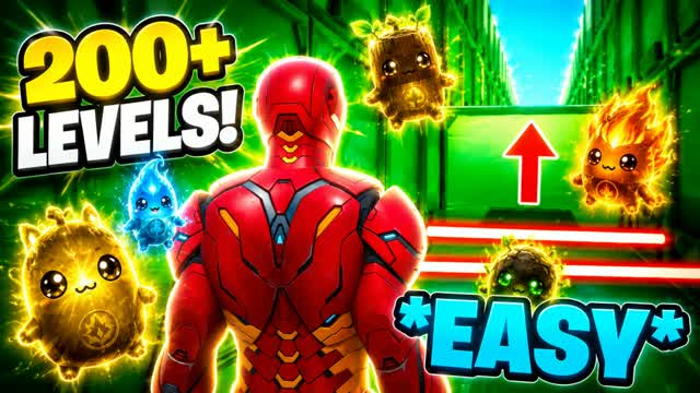 PARKOUR EASY + 200 LEVELS SPIRITS — Fortnite Creative map