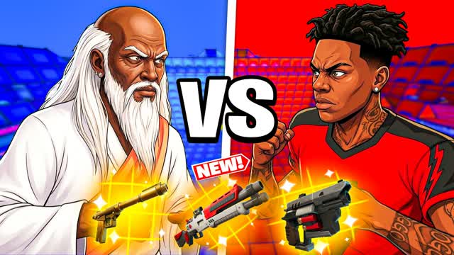 LA PEACE VS LA ANGER RVB RED VS BLUE — Fortnite Creative map cover art