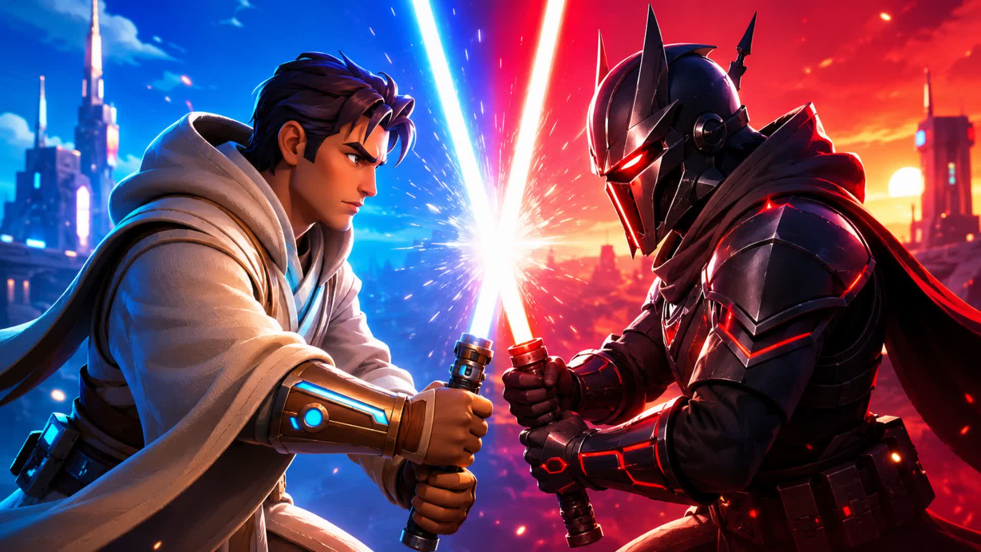 LIGHT SIDE VS DARK SIDE ⚔️ — Fortnite Creative map