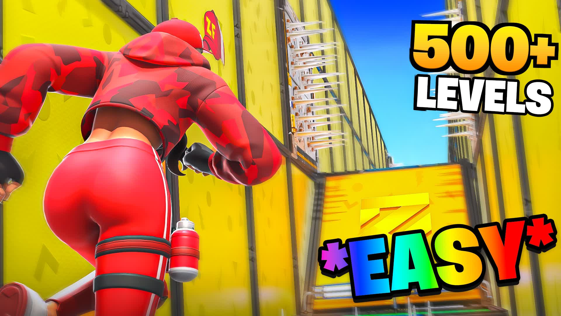🏃 MEGA PARKOUR 500+ [EASY] — Fortnite Creative map