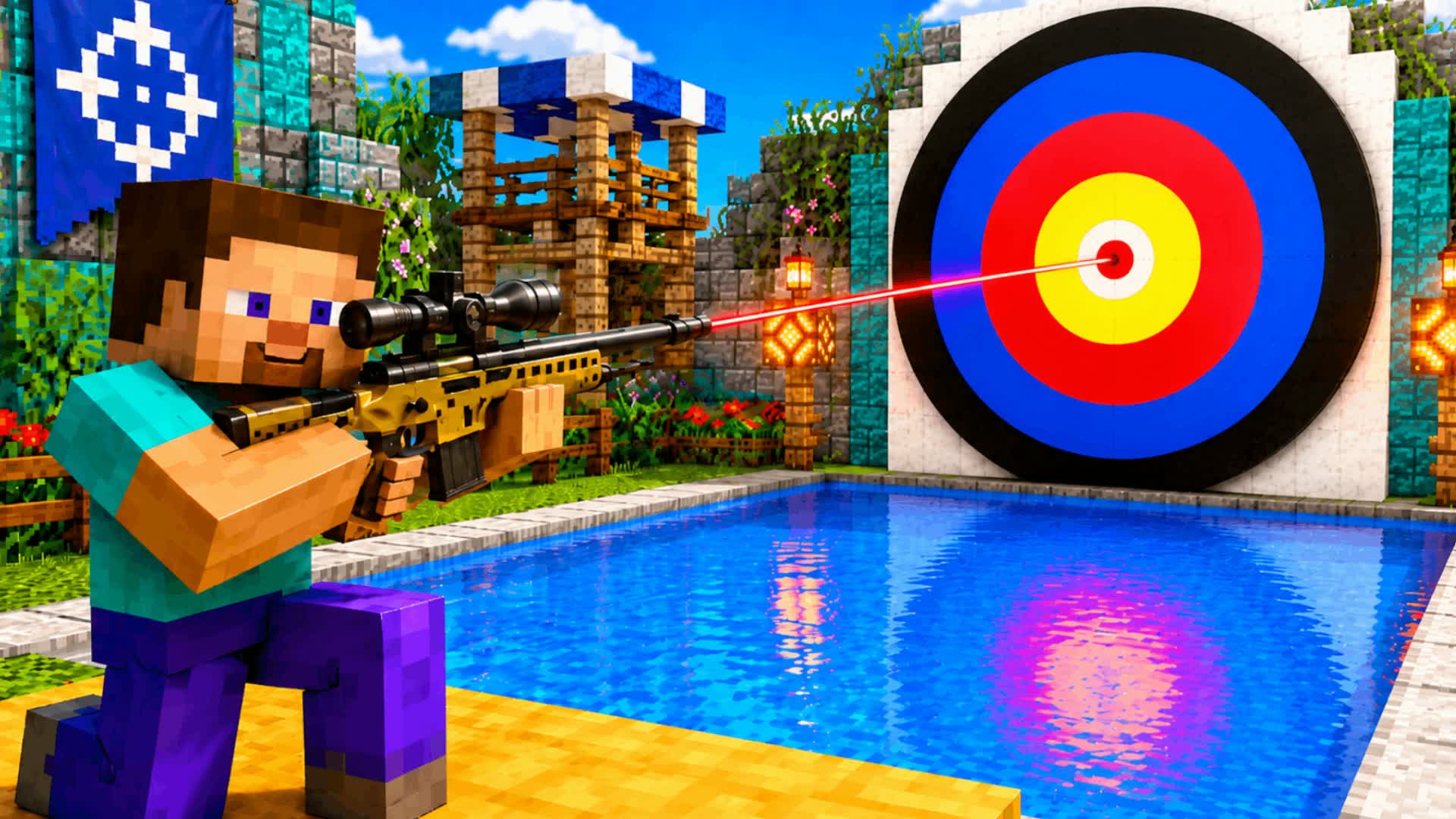 ⛏️🟩 STEVE REAL TRICKSHOT PARKOUR 🎯🧱💎 — Fortnite Creative map