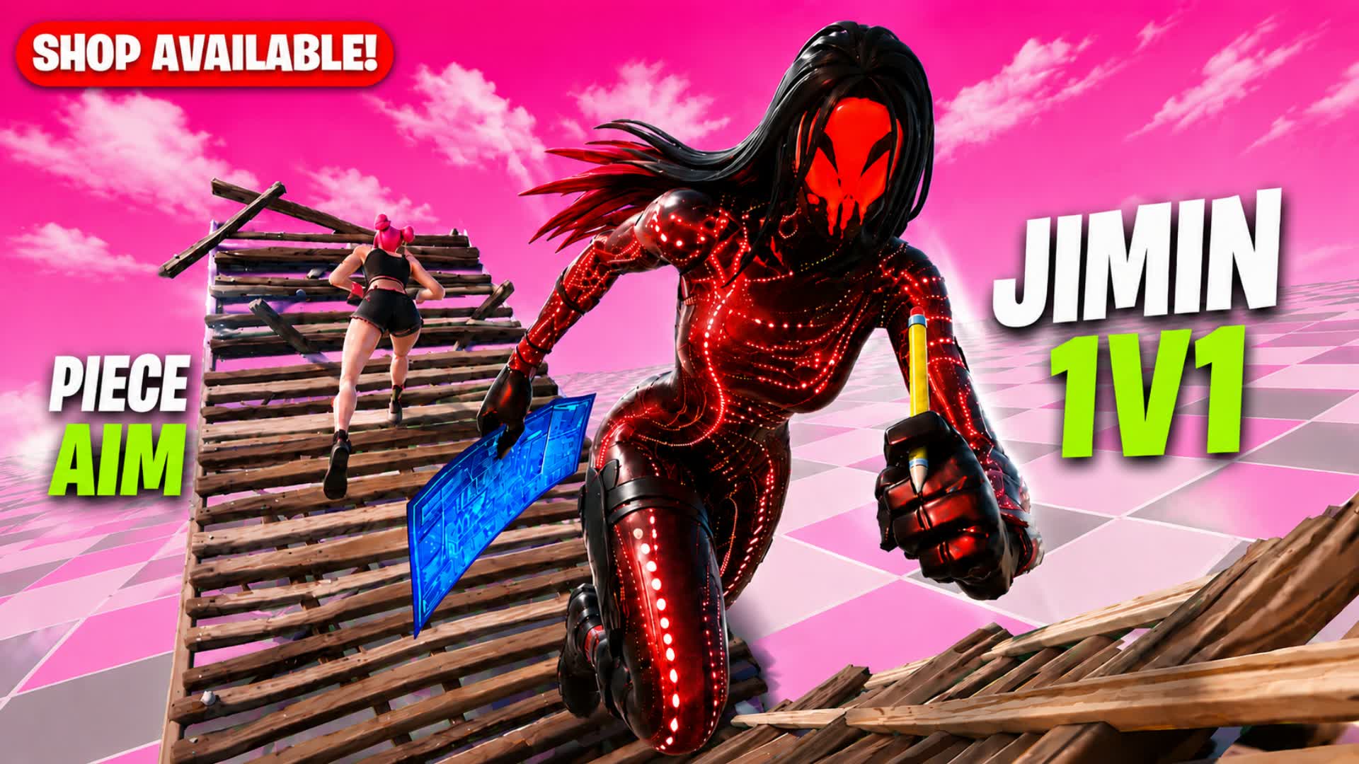 JIMIN 1V1 BUILD FIGHTS [PIECE & AIM] — Fortnite Creative map