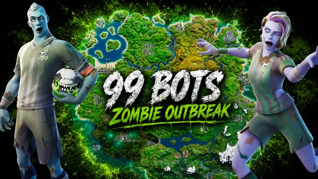 🧟 99 BOTS CREATURES 🧟 SAVE CITY — Fortnite Creative map