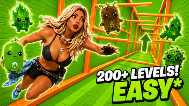 PARKOUR EASY + 200 LEVELS SPIRITS — Fortnite Creative map