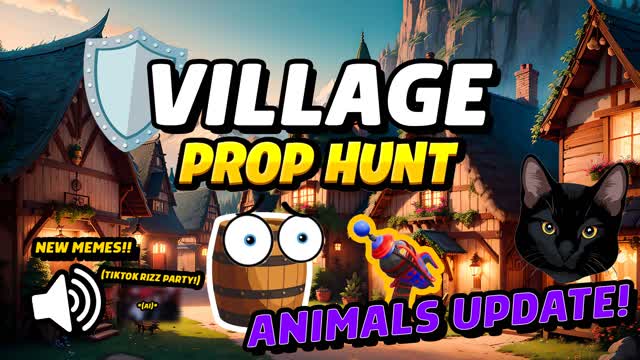 🏠VILLAGE PROP HUNT🌳 — Fortnite Creative map cover art