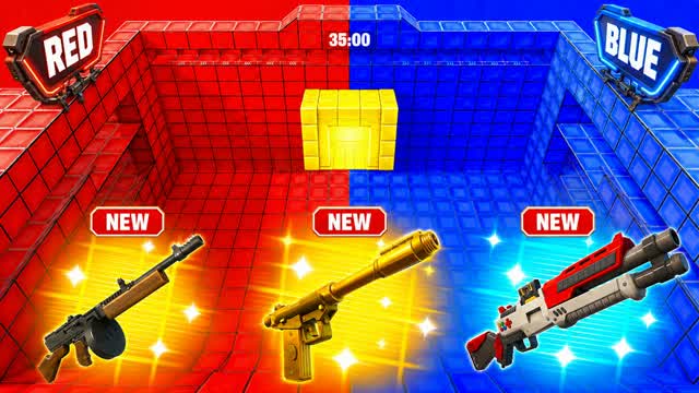 RED VS BLUE🔴RVB🔵الاحمر ضد الازرق — Fortnite Creative map cover art
