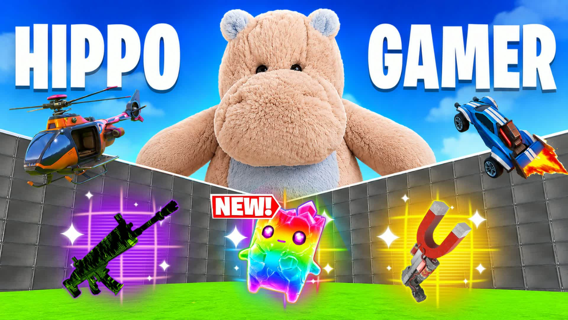 HIPPO 1V1 - ALL GUNS FFA — Fortnite Creative map