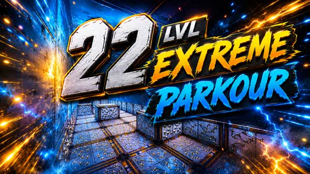 🔥Extreme 22 Level Parkour — Fortnite Creative map cover art