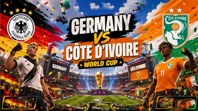 DEUTSCHLAND vs CÔTE D’IVOIRE WORLD CUP — Fortnite Creative map