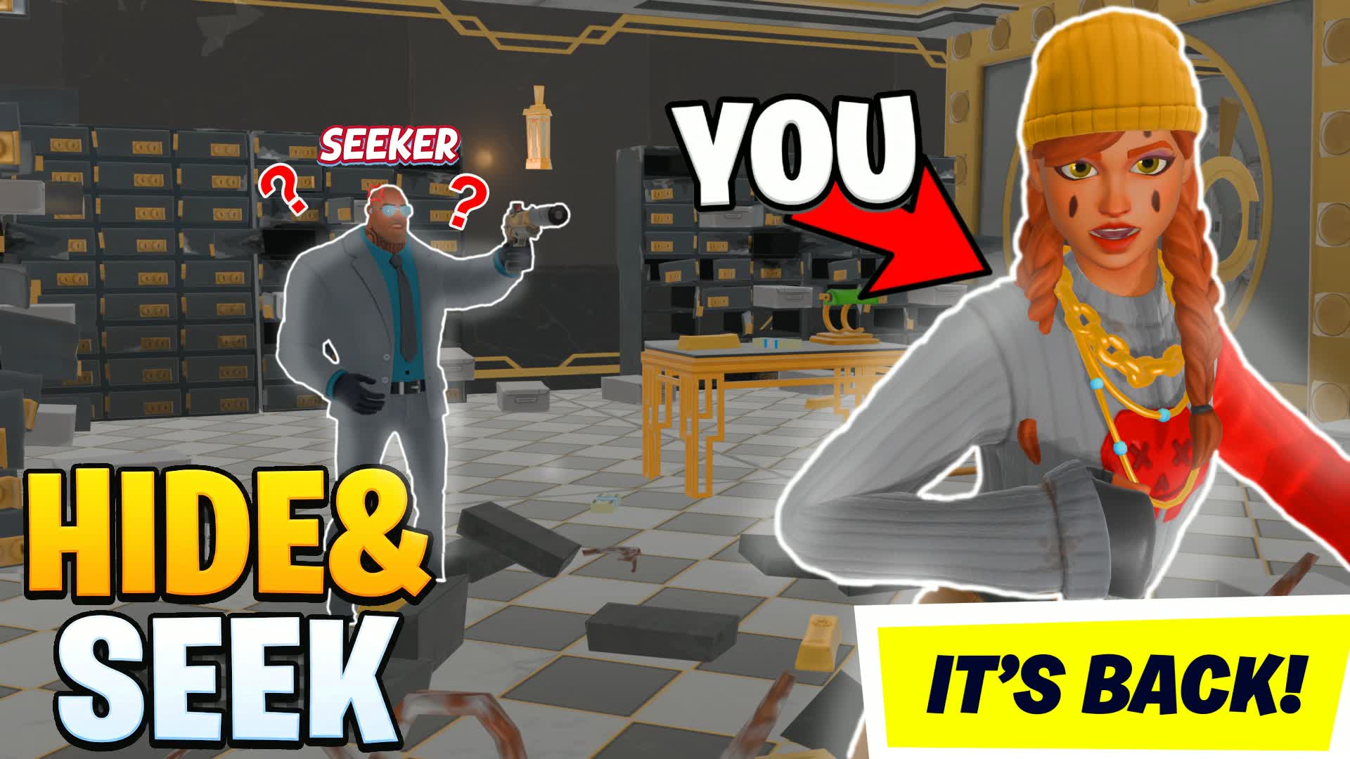 HIDE AND SEEK: bank — Fortnite Creative map