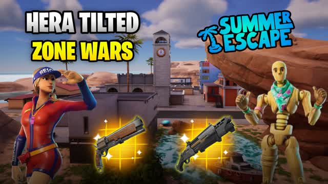 🎯 Hera Tilted Towers Zone Wars 🌀 — Fortnite Creative map cover art
