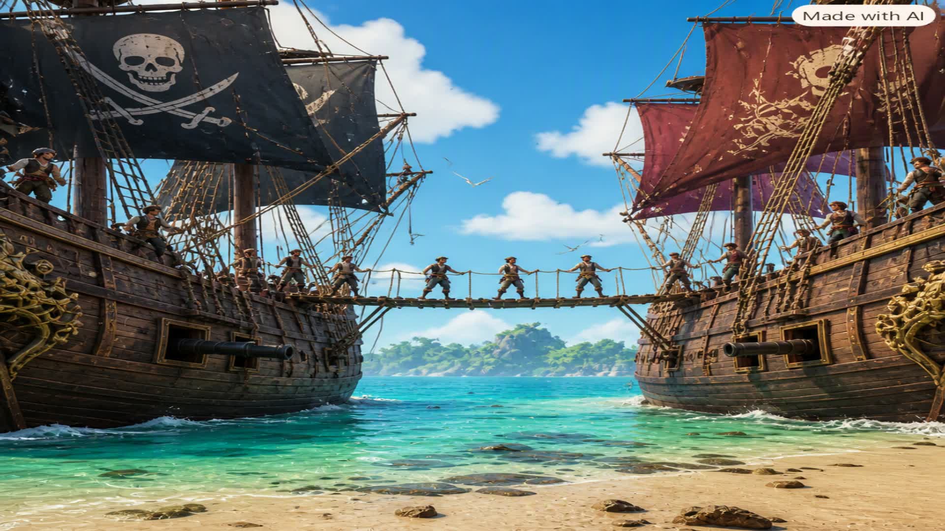 pirates assault battle — Fortnite Creative map