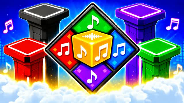 Music Block Pillars ⭐ (FFA) — Fortnite Creative map cover art