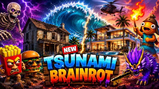 BRAINROT TSUNAMI 🌊 — Fortnite Creative map