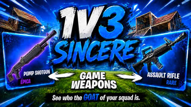 NEW COMBAT - 1V3 SINCERE — Fortnite Creative map cover art