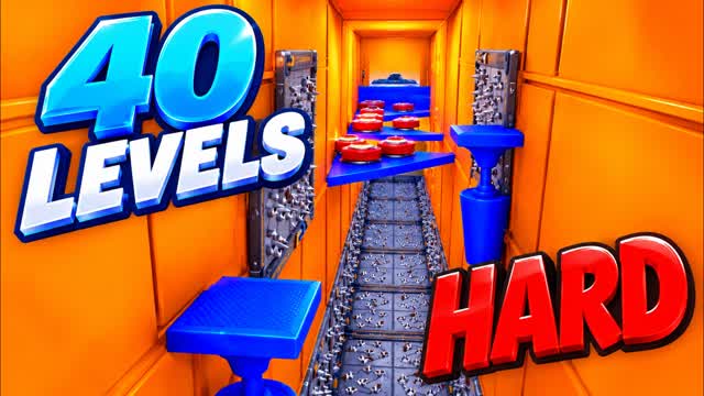 40 Level Hard Deathrun — Fortnite Creative map cover art