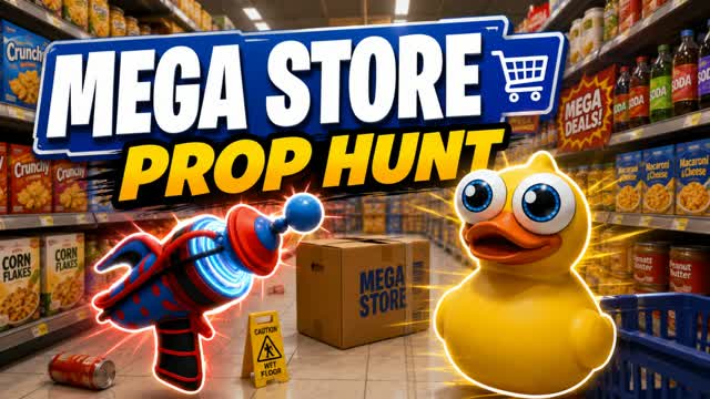 Mega Store Prop Hunt 🛒 Supermarket Mall — Fortnite Creative map cover art