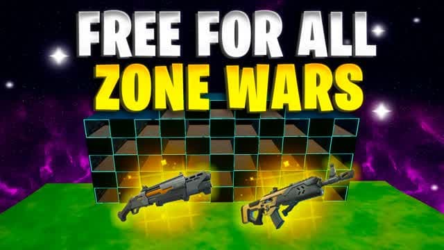 🔱 FREE FOR ALL - ZONE WARS ❄️ — Fortnite Creative map cover art