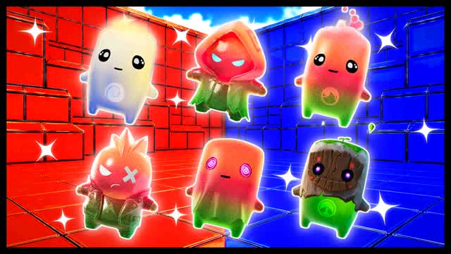 BLUE VS RED FLASH RIDER 🔵🔴 — Fortnite Creative map cover art