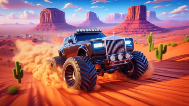 DRIVING DESERT ACTION FREE FOR ALL — Fortnite Creative map