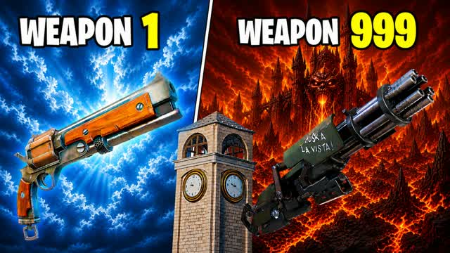 Tilted Brainrot Gun Game — Fortnite Creative map cover art