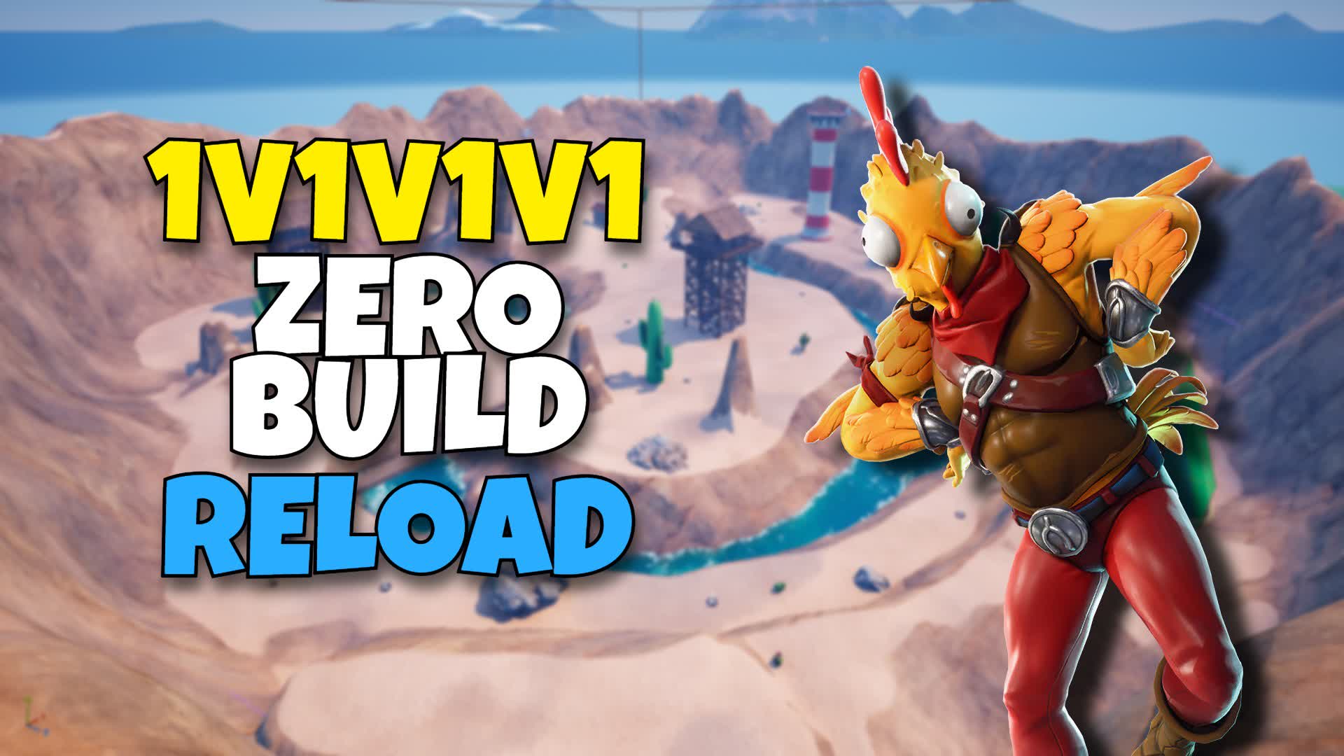 1v1v1v1 Desert ZeroBuild — Fortnite Creative map