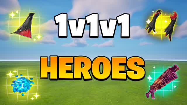 1V1 HEROES RELOAD FREE FOR ALL — Fortnite Creative map cover art