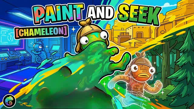 PAINT AND SEEK [CHAMELEON] — Fortnite Creative map cover art