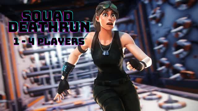 Squad Deathrun 1-4 players — Fortnite Creative map cover art