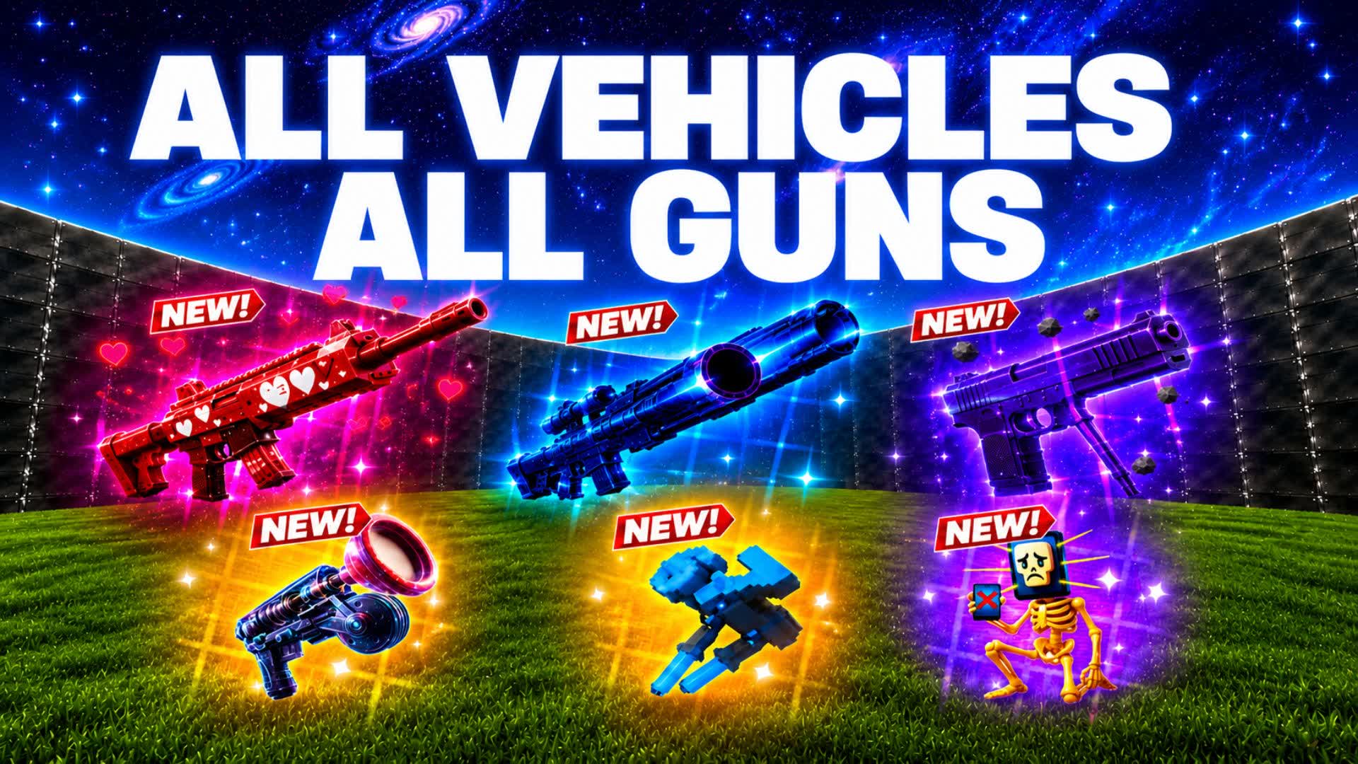 1V1 ALL GUNS & VEHICLES — Fortnite Creative map
