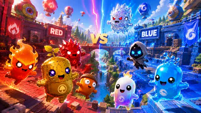 🔥 RED vs 🔵 BLUE Epic Battles 🏆 — Fortnite Creative map