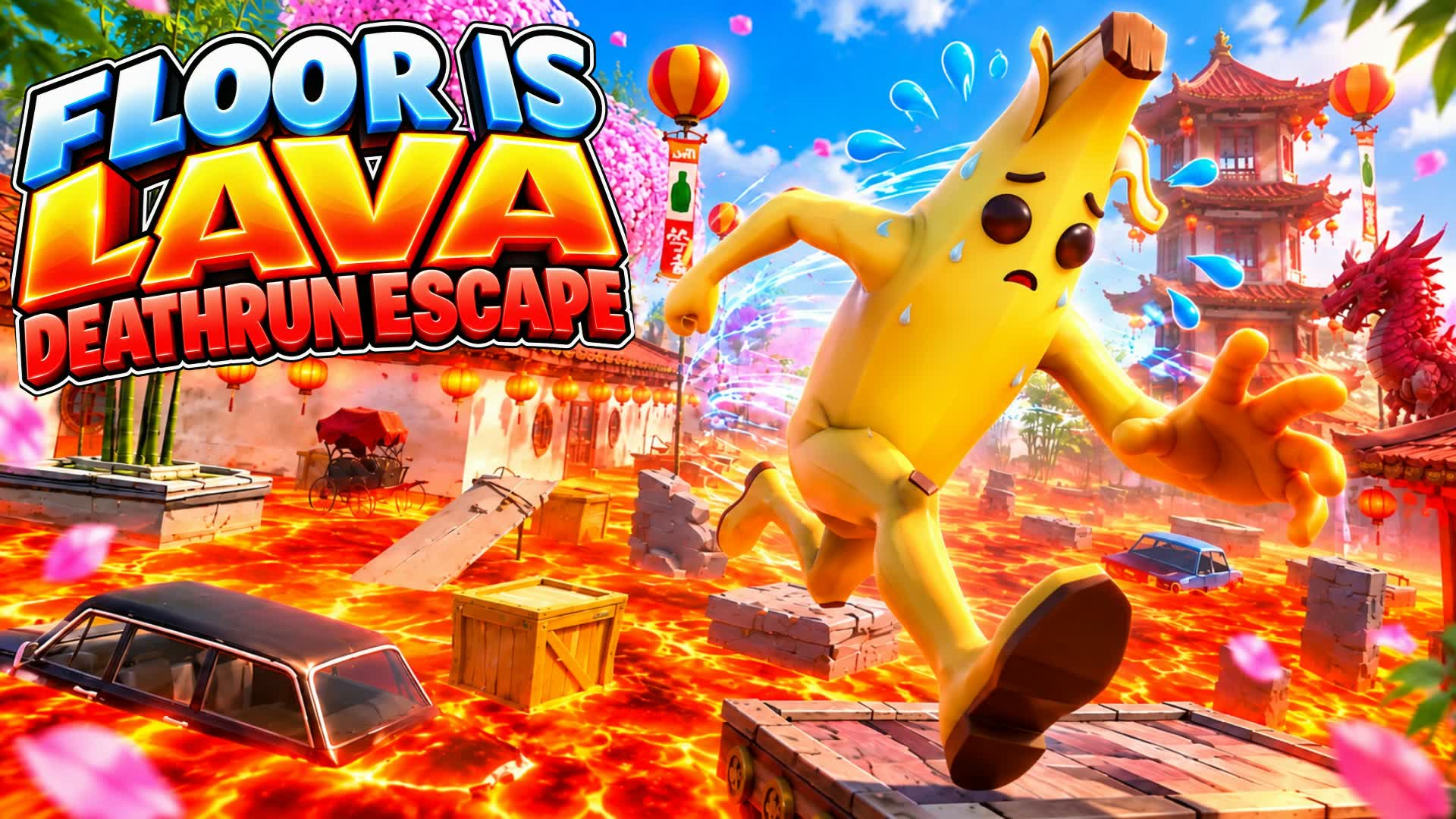 🔥 FLOOR IS LAVA DEATHRUN ESCAPE 🔥 — Fortnite Creative map
