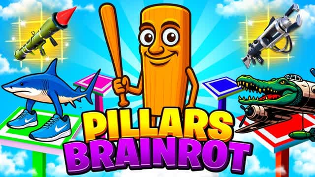 BRAINROT PILLARS🦈 — Fortnite Creative map cover art