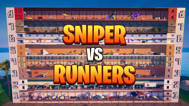 SNIPER VS RUNNER - NEW SEASON — Fortnite Creative map