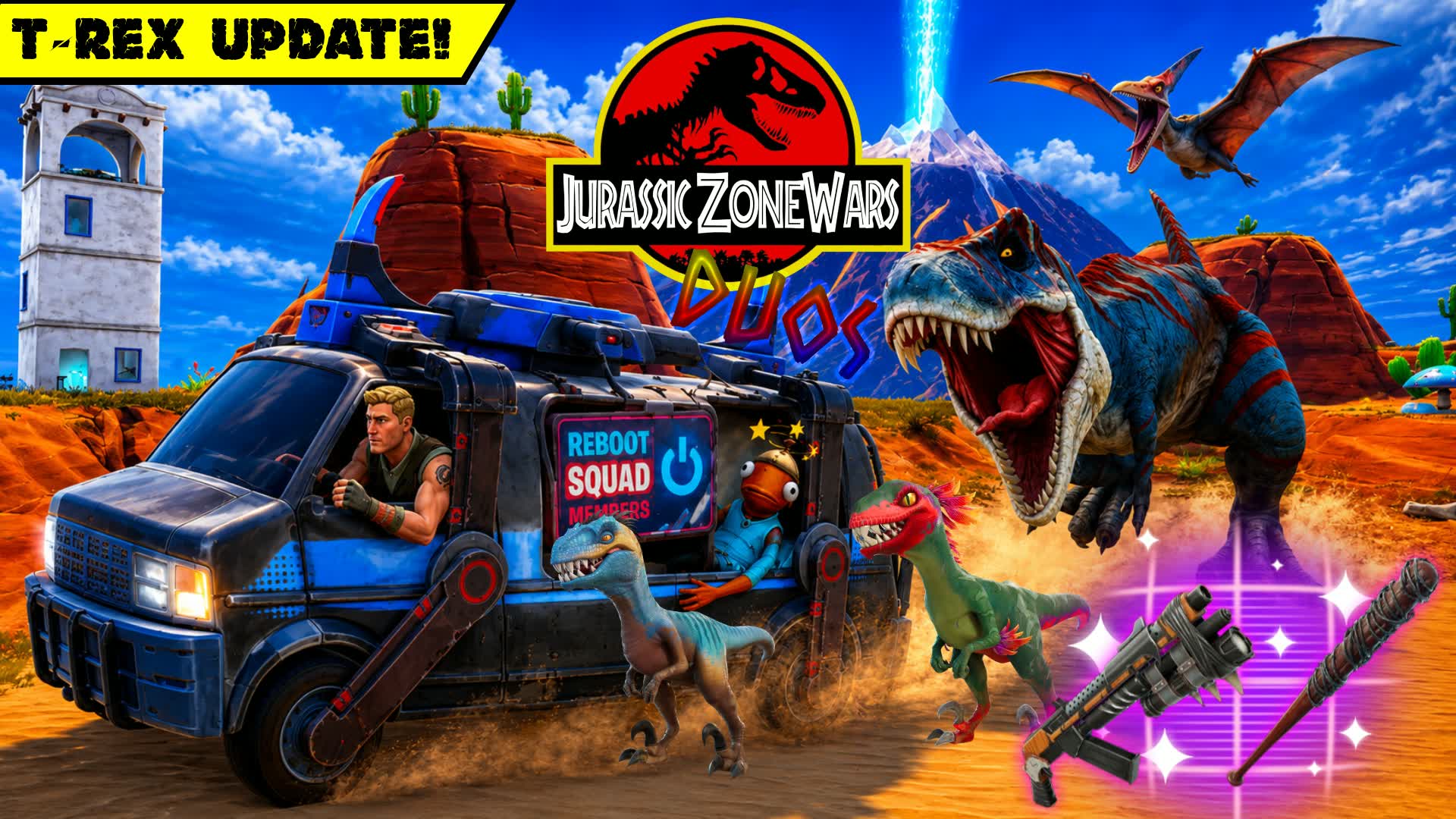 🦖 Jurassic ZoneWars [DUOS] 🦕 — Fortnite Creative map