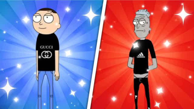 Red Gucci Morty Vs Blue Adidas Rick — Fortnite Creative map