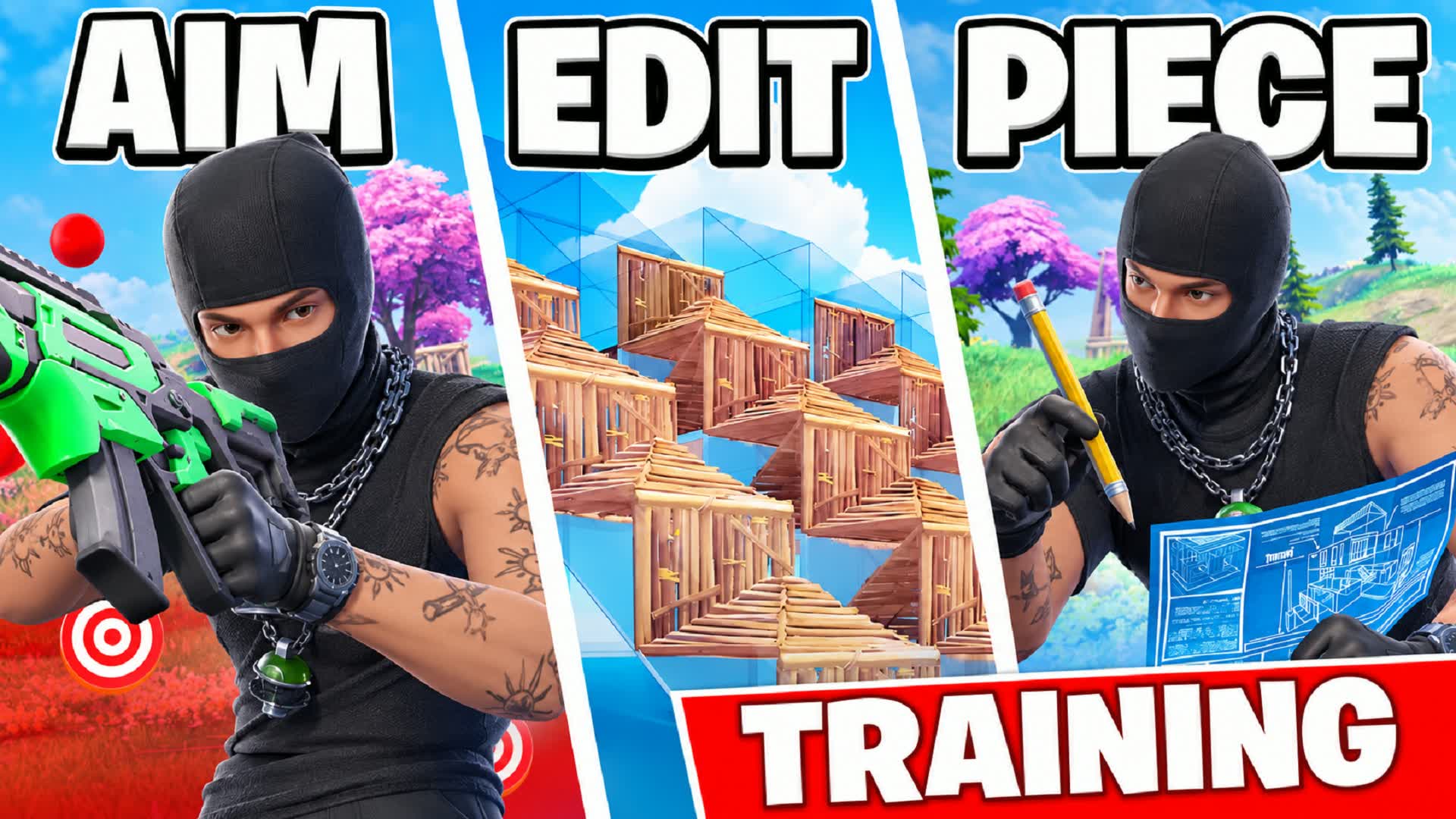 🎯 BEST Aim Edit Piece Practice 1V1 🎯 — Fortnite Creative map
