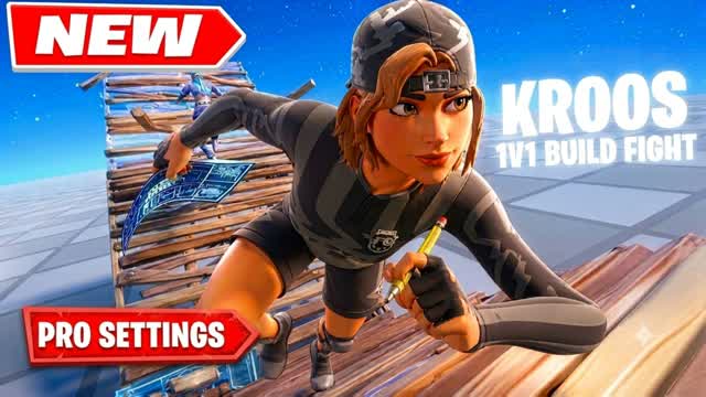 Kroos 1v1 Build Fight FFA (Pro Settings) — Fortnite Creative map cover art