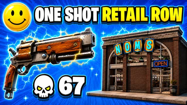 RETAIL ROW ONE SHOT GUN GAME — Fortnite Creative map cover art