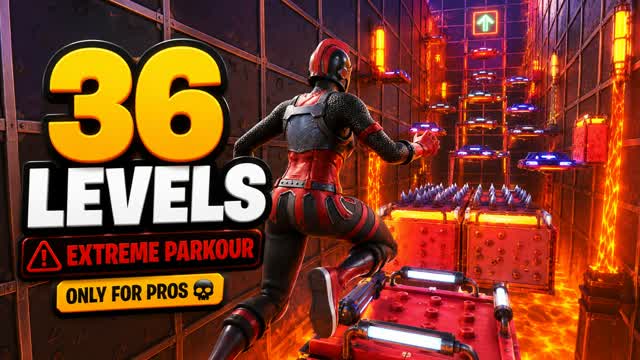 💥 36 LEVELS HARD PARKOUR [3666] 🔴 — Fortnite Creative map cover art