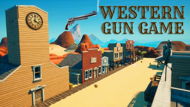 Western Gun Game — Fortnite Creative map cover art