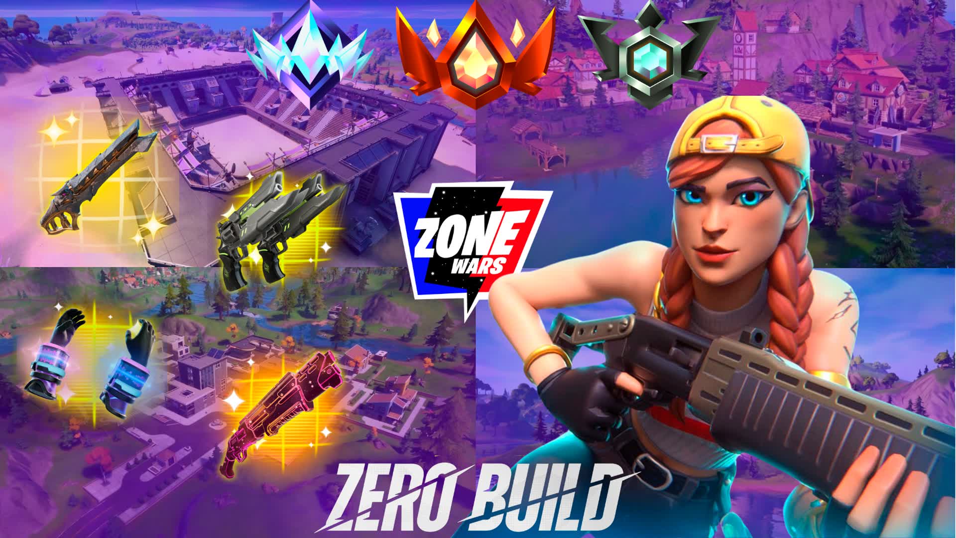 💥 Zone Wars Zero Build do OPAI 💥 — Fortnite Creative map