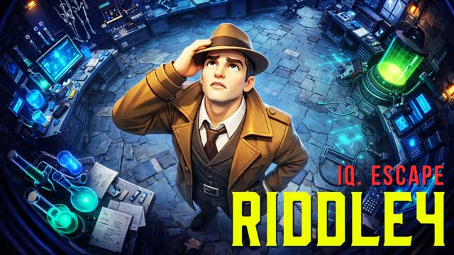 RIDDLE4　IQ. ESCAPE — Fortnite Creative map cover art