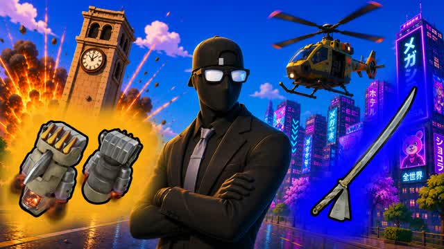 1v1v1 - LA TORRE DEL RELOJ — Fortnite Creative map cover art