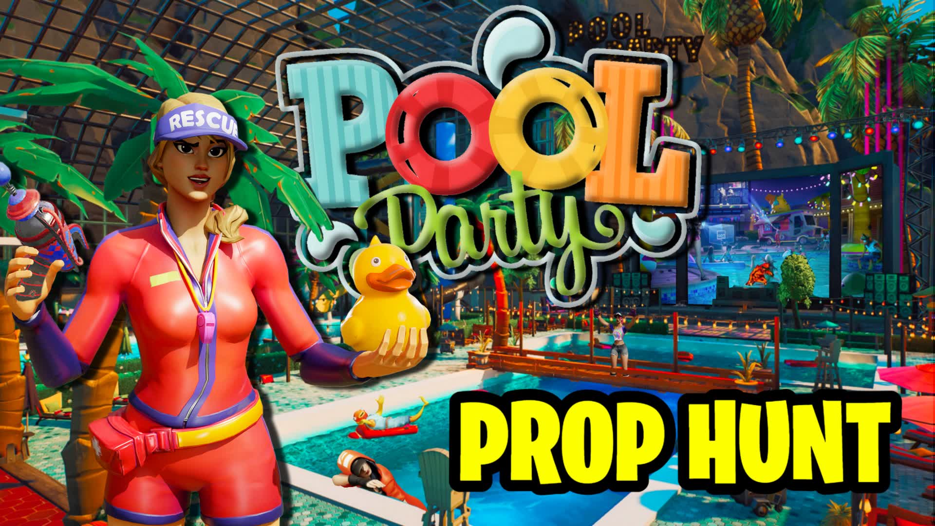 Pool Party - PROP HUNT — Fortnite Creative map