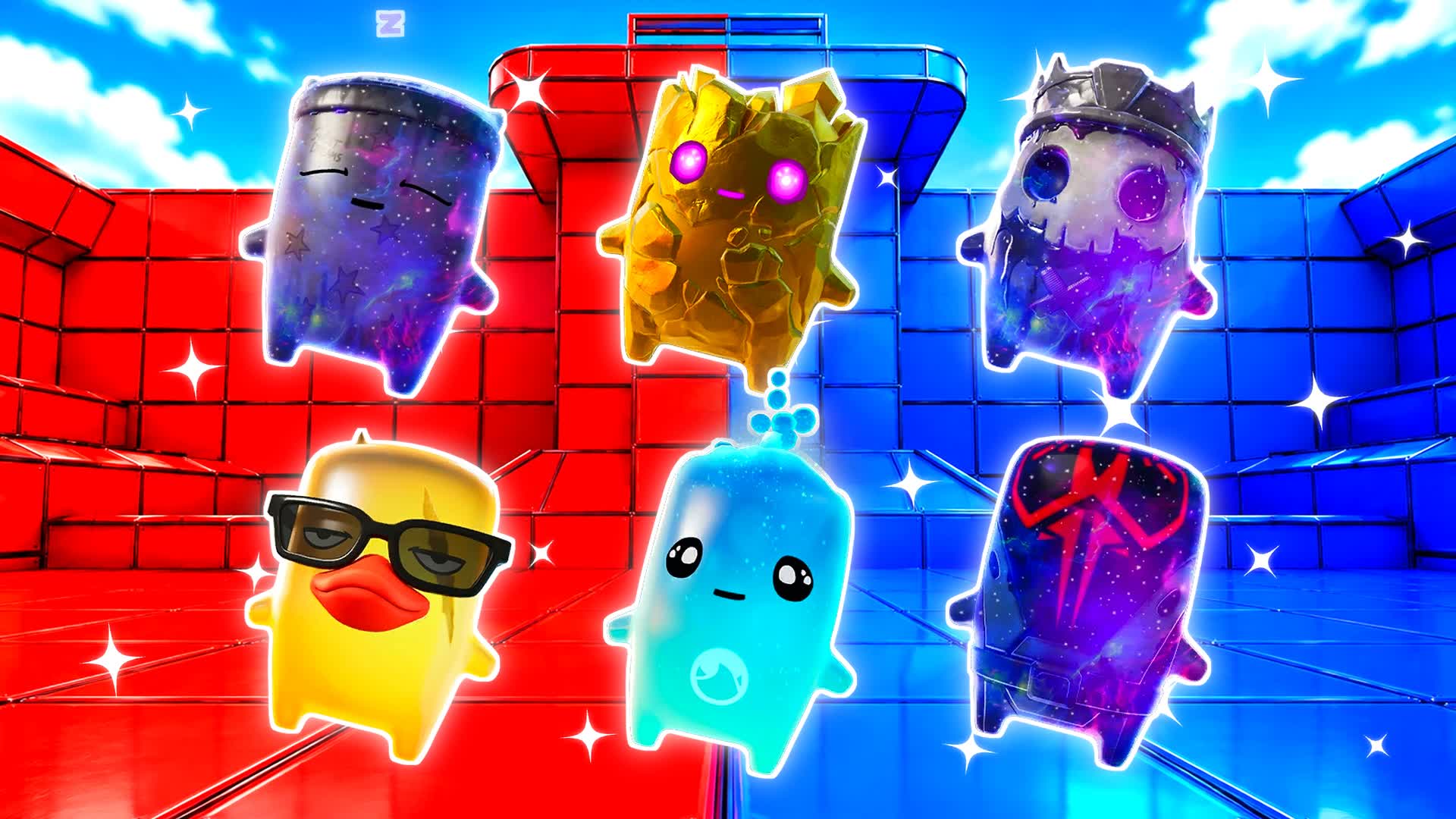 RED VS BLUE STEEL GLOW 🔴🔵 — Fortnite Creative map