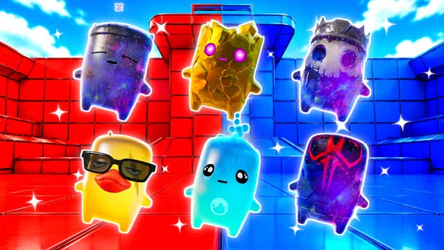 RED VS BLUE STEEL GLOW 🔴🔵 — Fortnite Creative map cover art