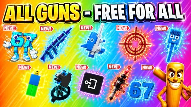 99 BOTS ⭐ALL GUNS & RIDES - ZOMBIES BOSS — Fortnite Creative map cover art